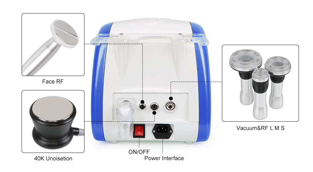 Blue New Unoisetion Cavitation Machine Radio Frequency Vacuum Body Shaping Spa - Suerbeaty