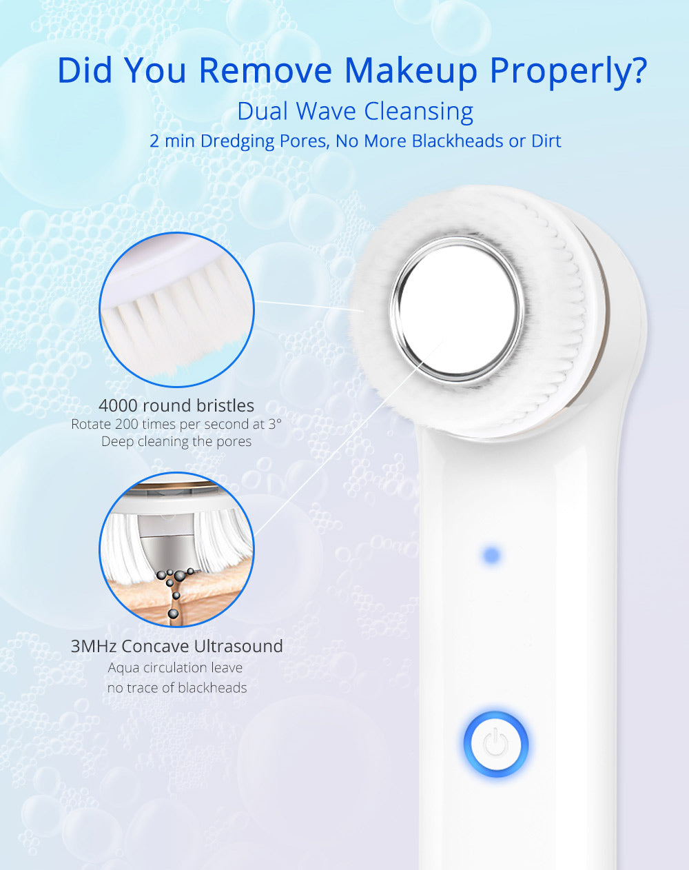 Portable Electric Facial Cleansing Brush+ Vitamin C Brightening Cleanser Set - Suerbeaty