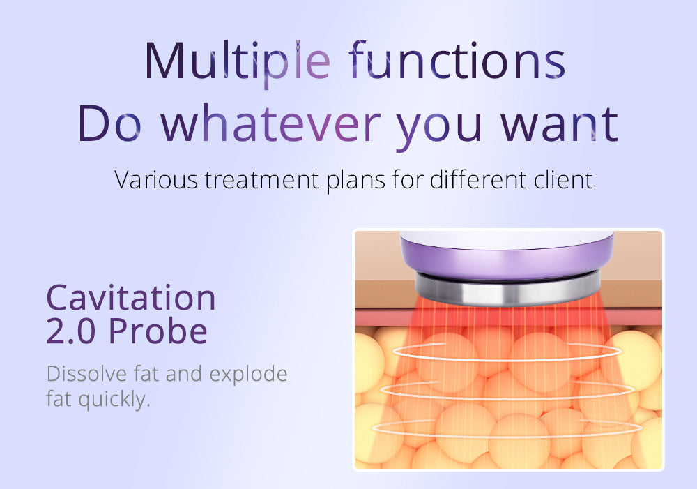 New Ultrasonic 8 In 1 40K Cavitation Body Sculpting Facial Lifting Tightening Spa Machine - Suerbeaty