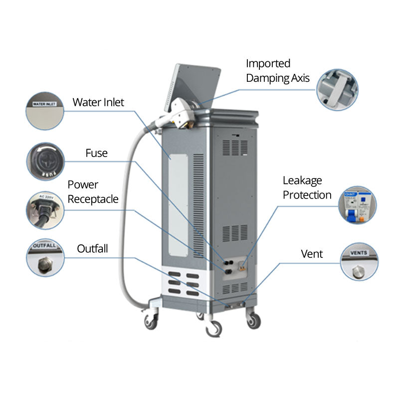2022 Hottest 808nm Diodo Laser Hair Removal Skin Tightening Beauty Machine Spa - Suerbeaty