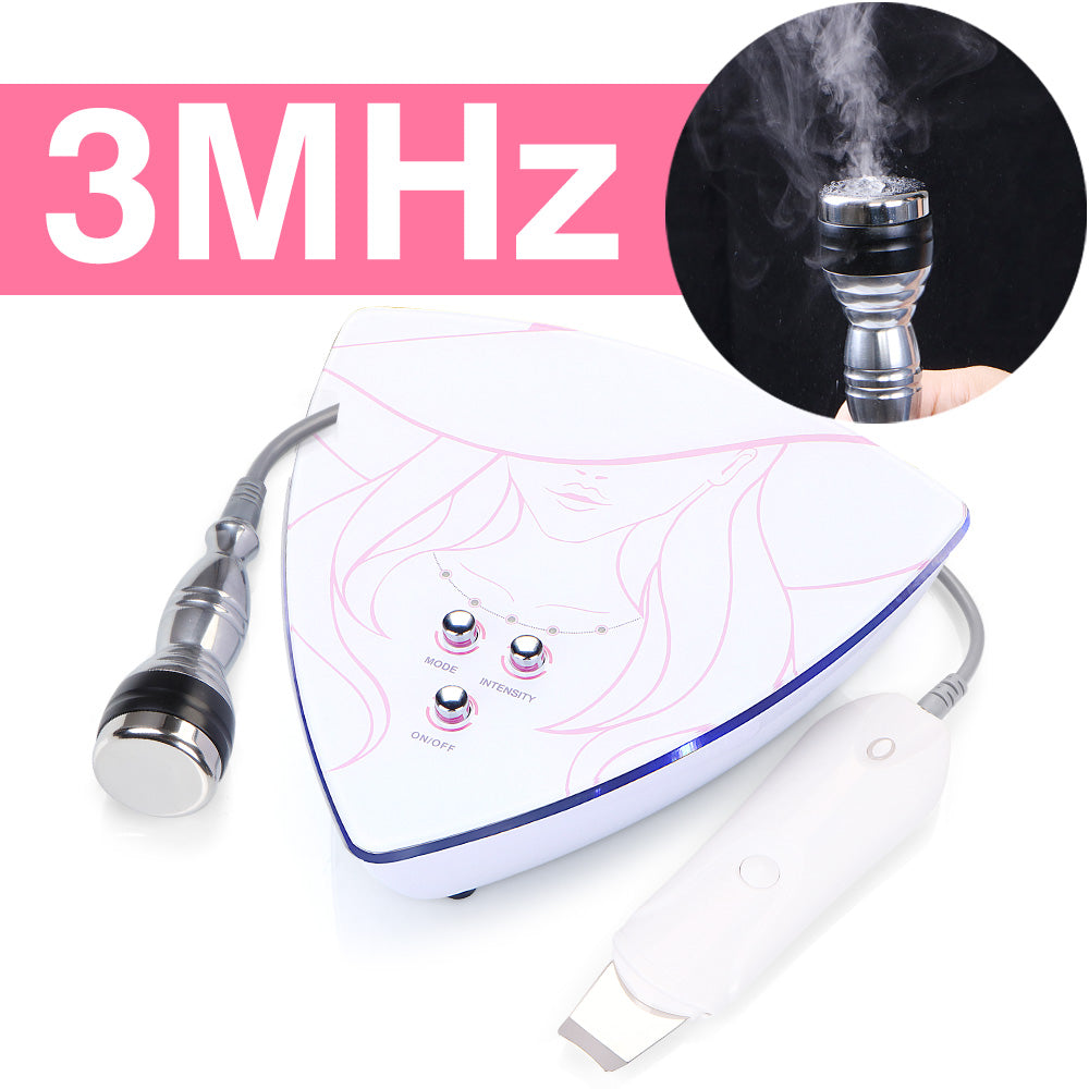 2 In 1 Ultrasonic Scrubber Skin Care Facial Cleaner Peeling Massage Machine - Suerbeaty