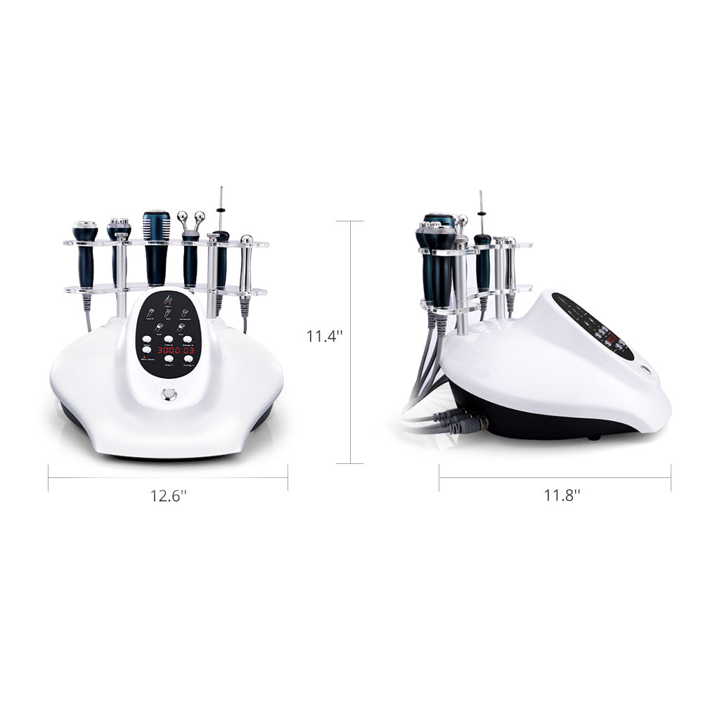 5IN1 Ultrasonic Radio Frequency Galvanic Microcurrent Therapy V Face Cold Hammer Face Lifting Device - Suerbeaty