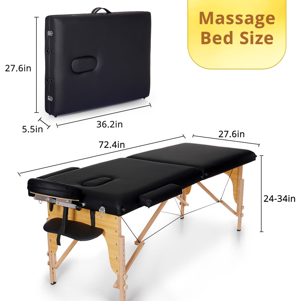 Potable Massage Table Massage Bed for Beauty Spa Memory Foam *OT-bed - Suerbeaty