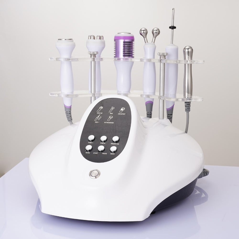 5IN1 Ultrasound RF Bio Hot&Cold Hammer Skin Care Facial Rejuvenation Skin Lift - Suerbeaty