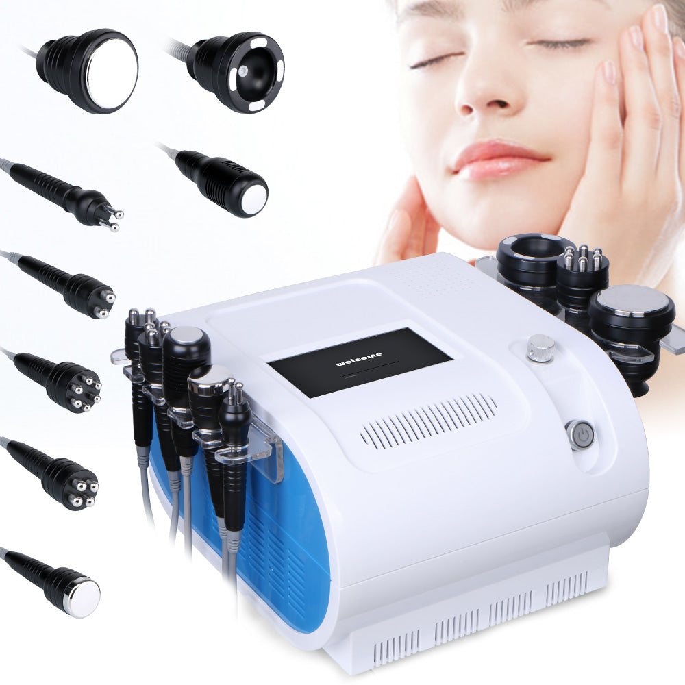 8 In1 Unoisetion 40Khz Cavitation RF Radio Frequency Vacuum Hot Cold Hammer Bio Slimming Machine - Suerbeaty