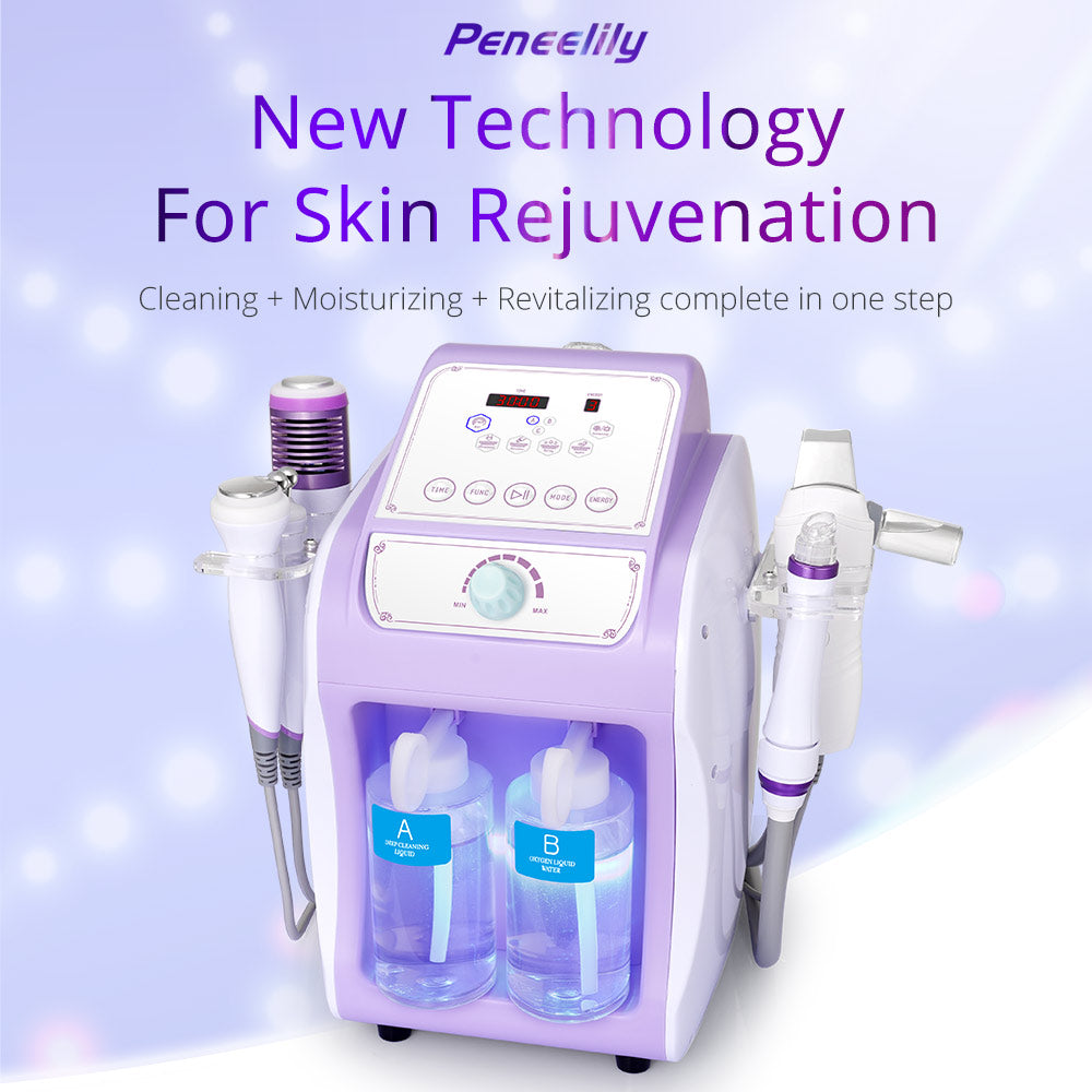 6IN1 Peneelily Hydro Ultrasonic Blackhead Removal Skin Scrubber Facial Clean Machine - Suerbeaty