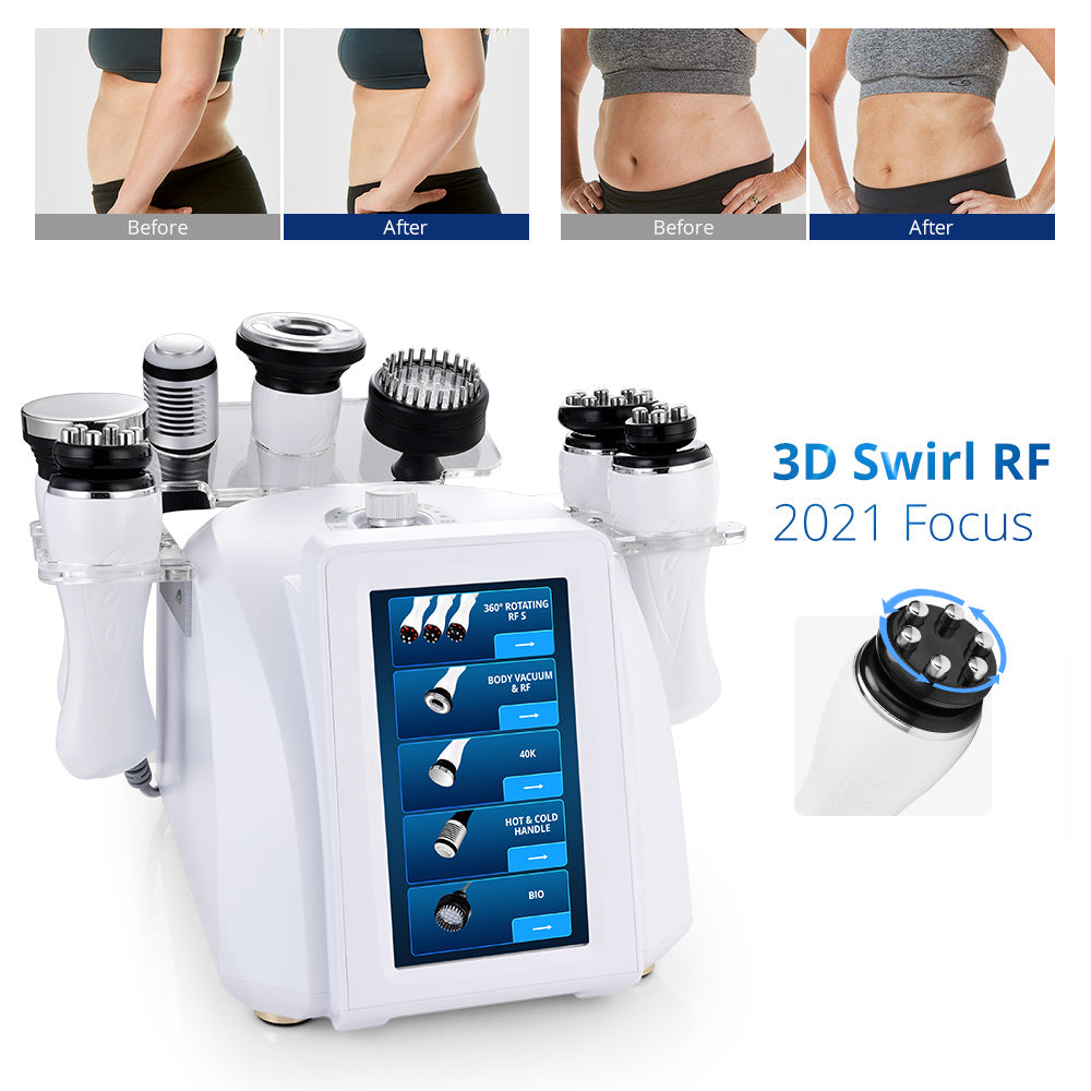 USA STOCK 8 in 1 360° Automatic Rotary 3D RF Spa Vacuum 40K Photon Micro Current Body Slimming Lifting Beauty Machine - Suerbeaty