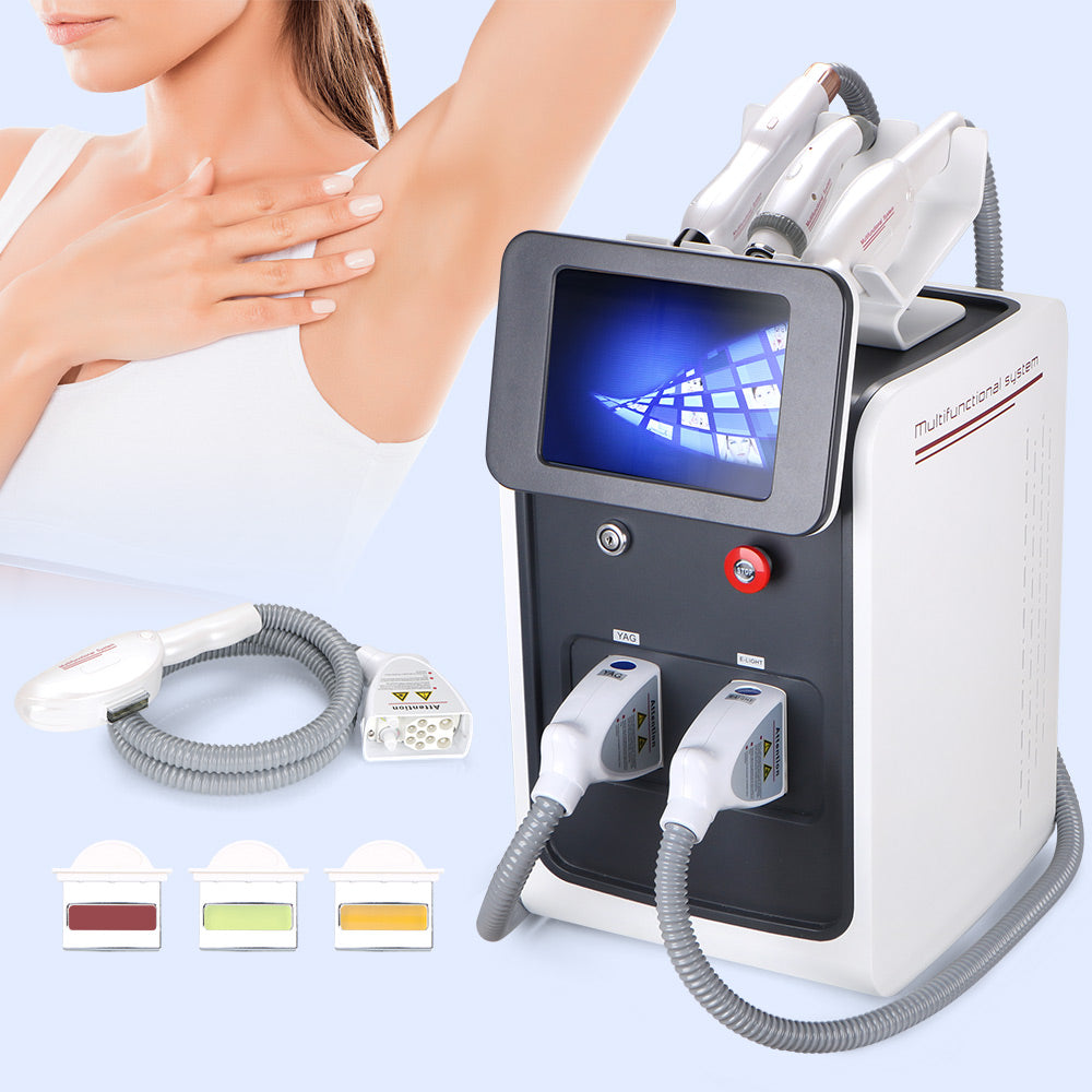 Professional  3 In 1 SHR Elight IPL Permanent Hair Removal YAG Laser Tattoo Remove SPA Beauty Device - Suerbeaty