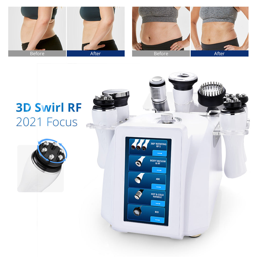 USA STOCK 8 in 1 360° Automatic Rotary 3D RF Spa Vacuum 40K Photon Micro Current Body Slimming Lifting Beauty Machine - Suerbeaty