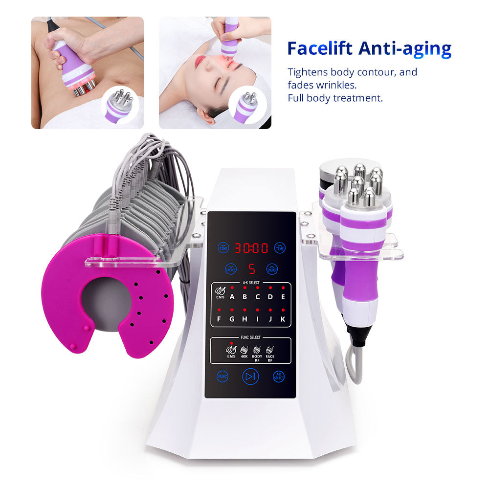 4 In1 Unoisetion Cavitation 40K RF Body Slimming EMS Muscle Training Shaping Machine - Suerbeaty