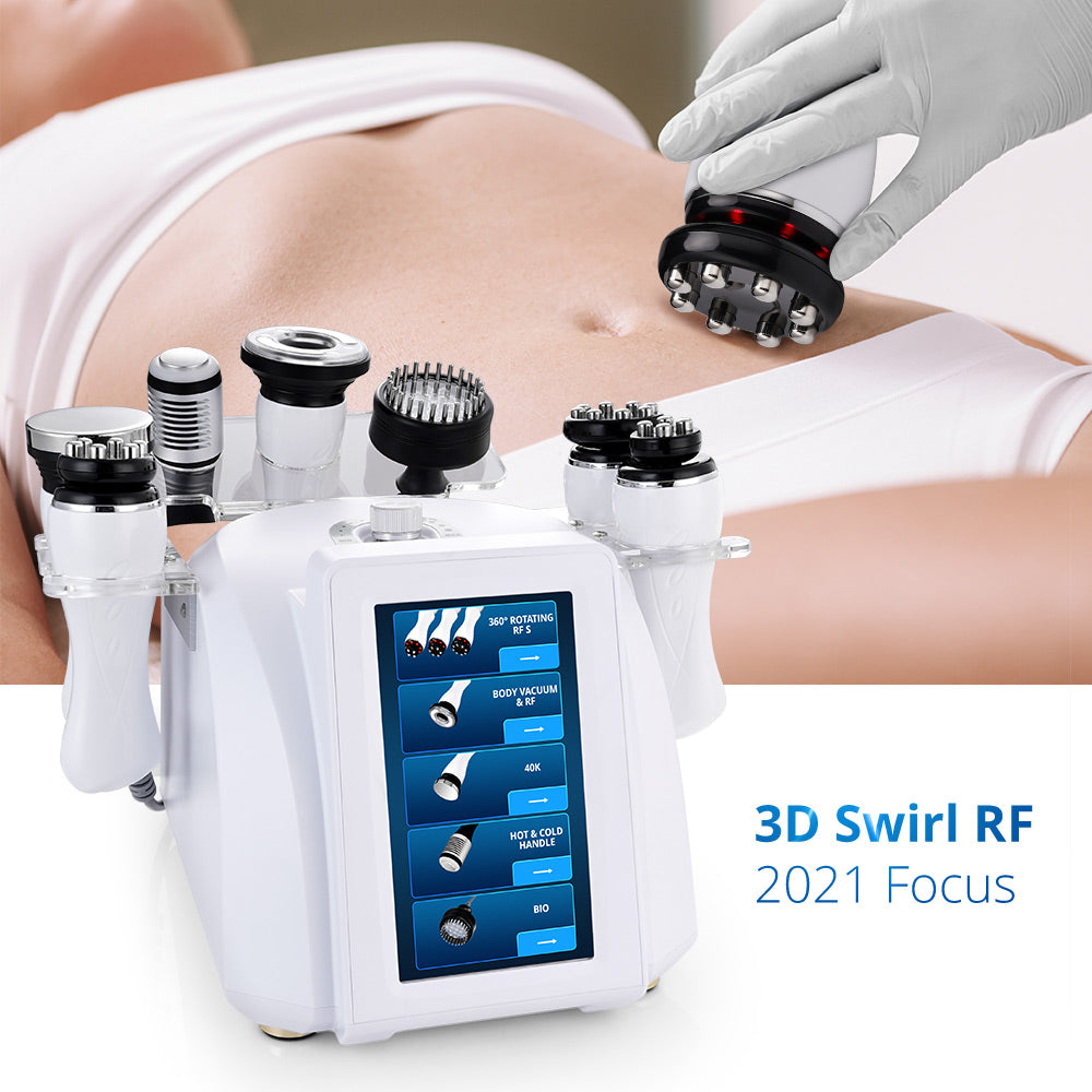 USA STOCK 8 in 1 360° Automatic Rotary 3D RF Spa Vacuum 40K Photon Micro Current Body Slimming Lifting Beauty Machine - Suerbeaty