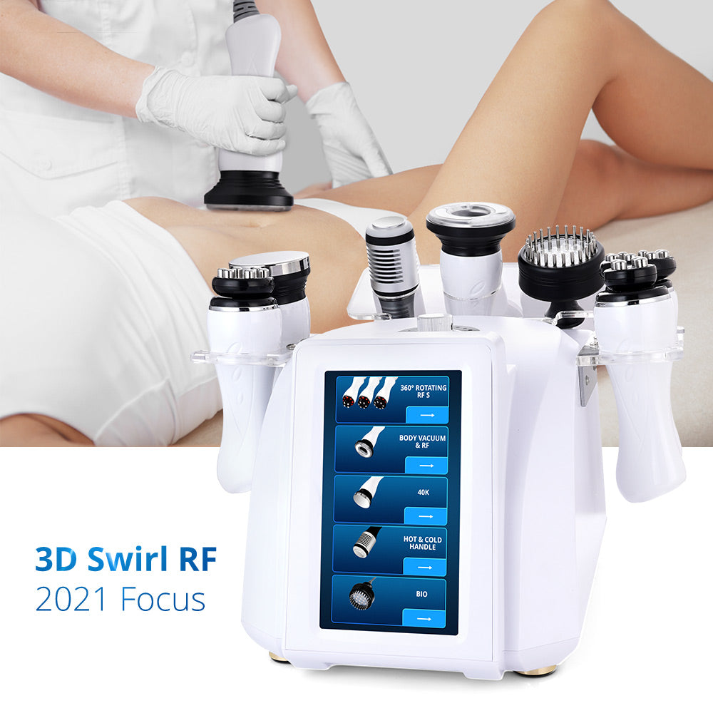 USA STOCK 8 in 1 360° Automatic Rotary 3D RF Spa Vacuum 40K Photon Micro Current Body Slimming Lifting Beauty Machine - Suerbeaty