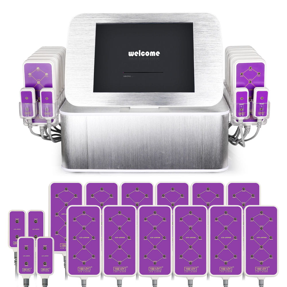 12 Big 4 Small Pad 160mw Diode LED Laser Lypolysis Weight Loss Fat Loss Machine