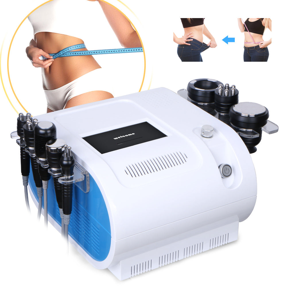 8 In1 Unoisetion 40Khz Cavitation RF Radio Frequency Vacuum Hot Cold Hammer Bio Slimming Machine - Suerbeaty
