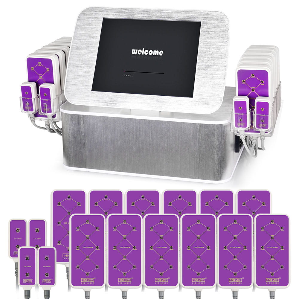 12 Big 4 Small Pad 160mw Diode LED Laser Lypolysis Weight Loss Fat Loss Machine
