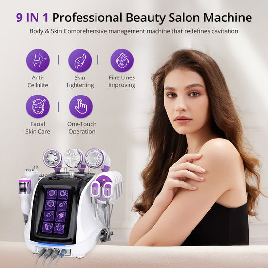 9In1 Aristorm 40k Ultrasonic Cavitation 2.5 Radio Frequency Slim Microdermabrasion Machine