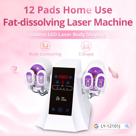 12 Pads 5NW Lipo Laser Body Slimming Fat Burning Beauty Spa Machine