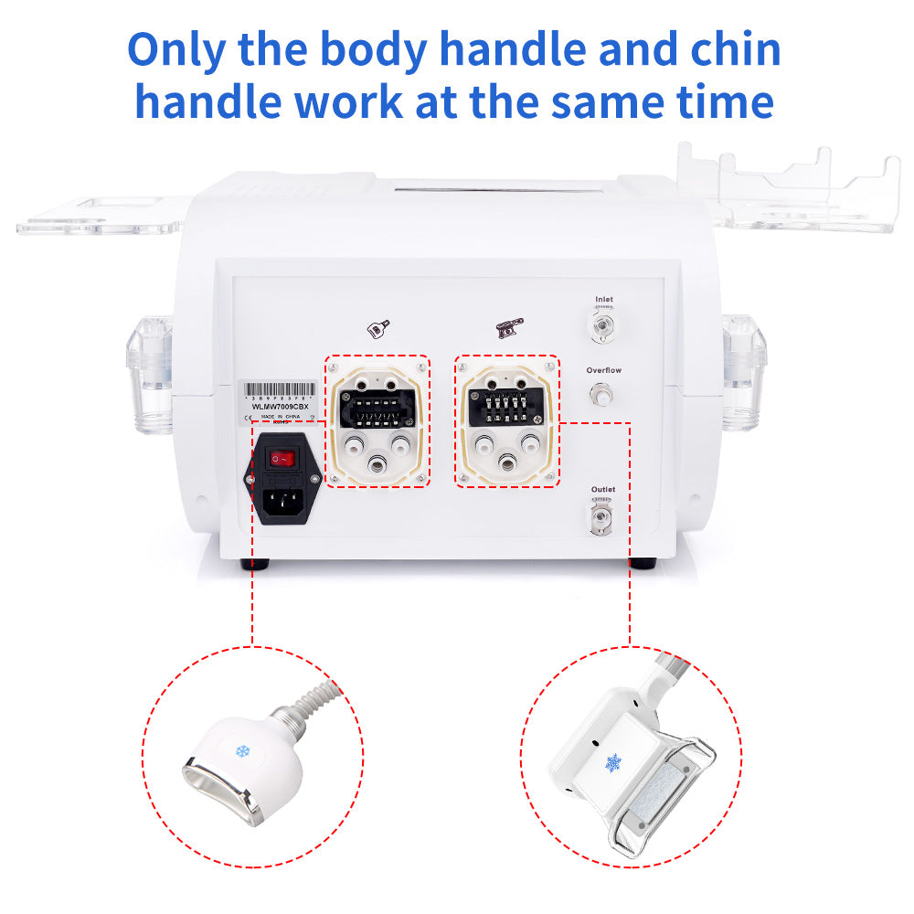 3 Handles Freezing Fat Cool Sculpting Double Chin Removal Slimming Machine Salon