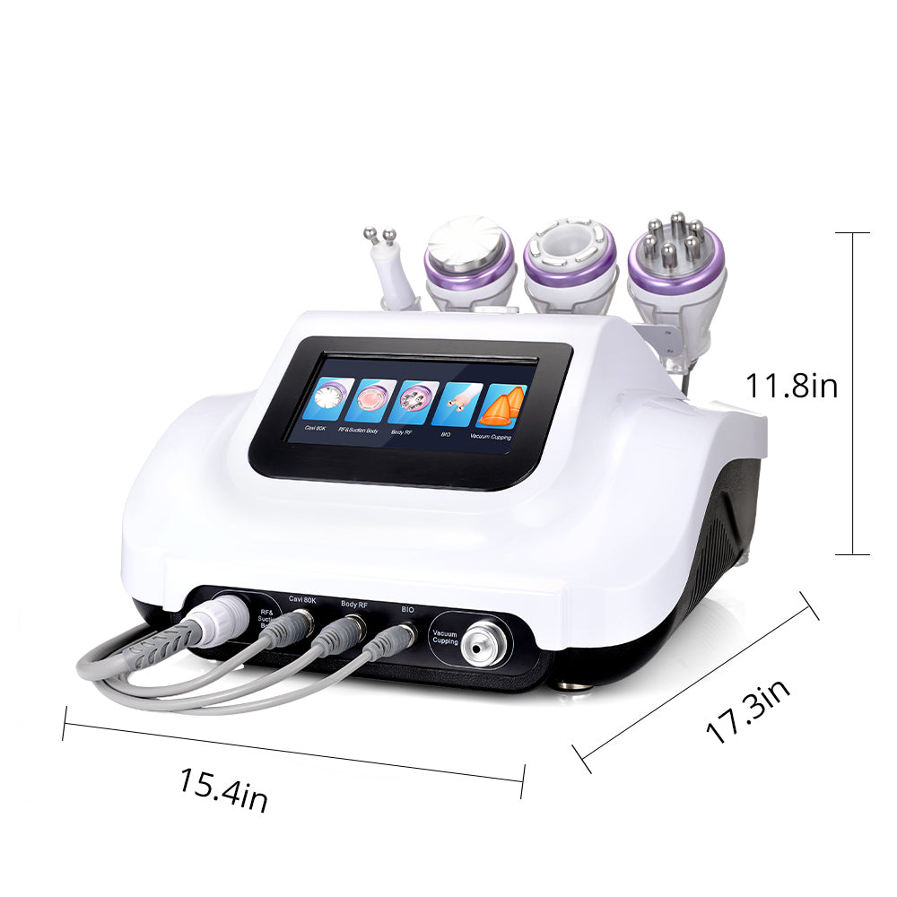 New 80k Ultrasonic Cavitation Radio Frequency Face Lift Weight Loss Vacuum Cupping Therapy Machine