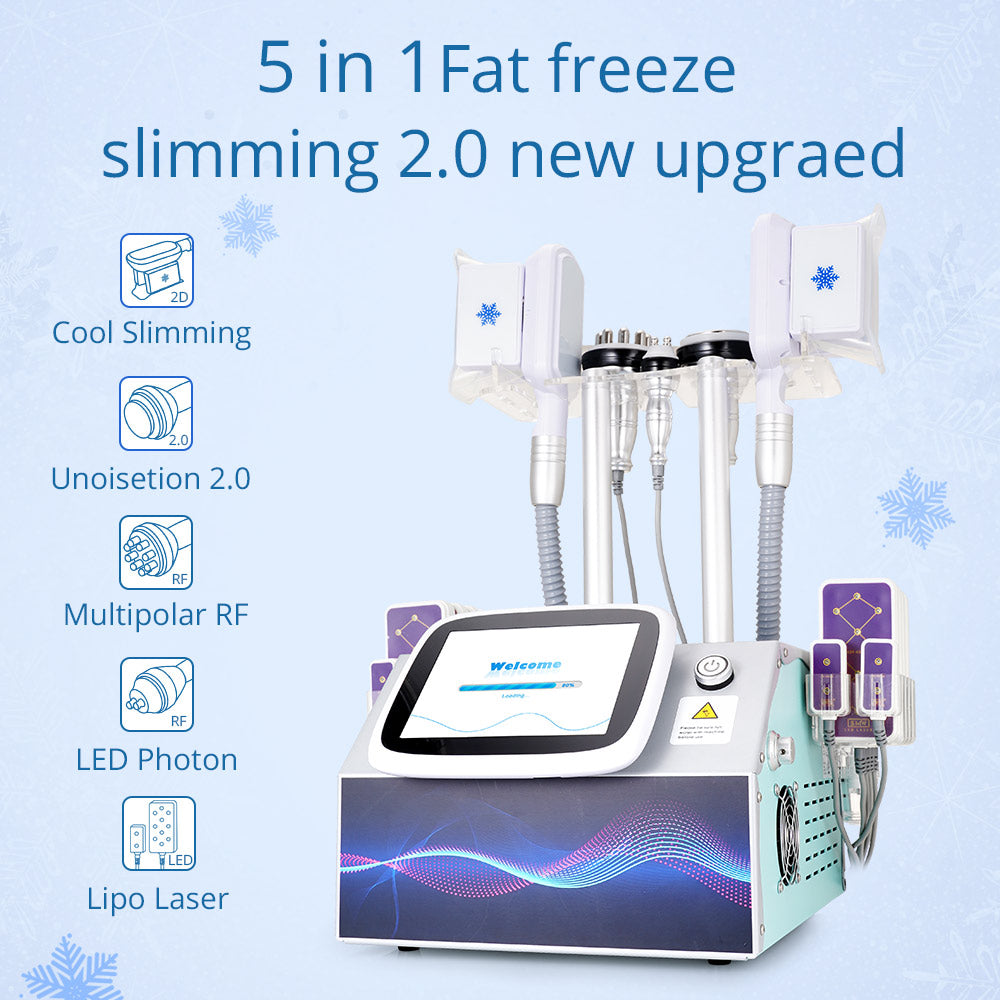 New Upgraded 5 IN 1  Fat Freezing Cavitation Lipo 5mw Laser Machine