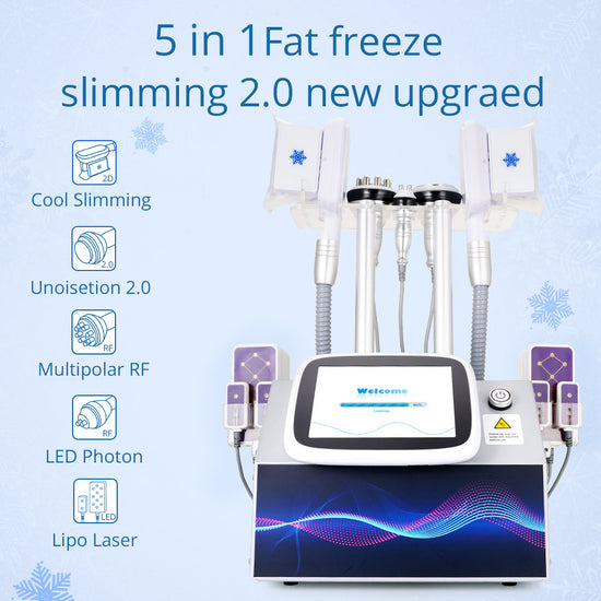 New Upgraded 5 IN 1  Fat Freezing Cavitation Lipo 5mw Laser Machine