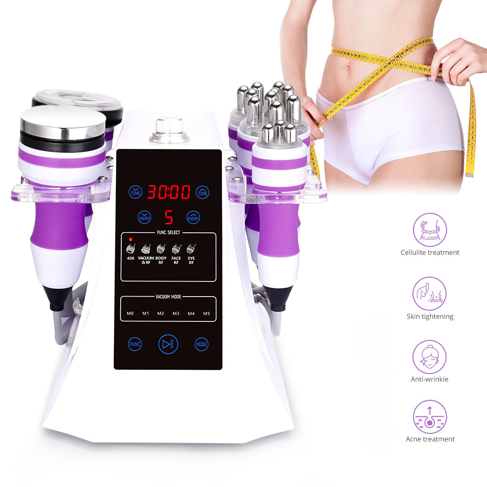 Black Friday 5 In 1 40K Ultrasonic Cavitation Vacuum RF Machine With Red Light Therapy Belt