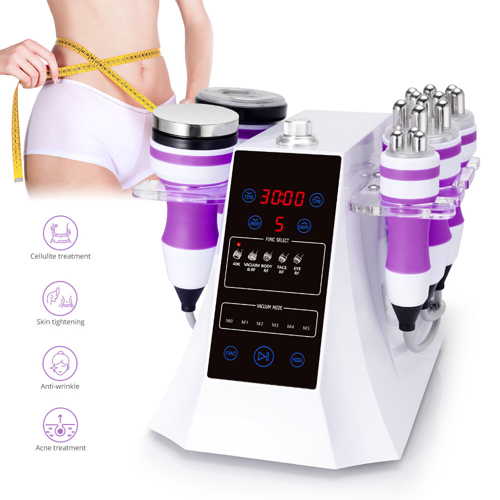 Black Friday 5 In 1 40K Ultrasonic Cavitation Vacuum RF Machine With Red Light Therapy Belt