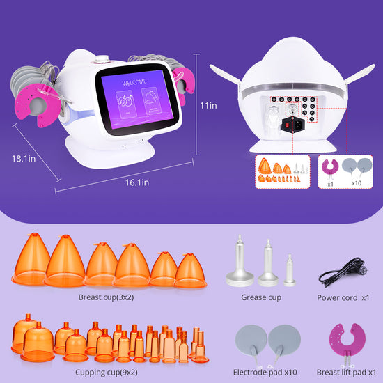 Vacuum Cupping Noninvasive Butt Lifting EMS Pads Machine
