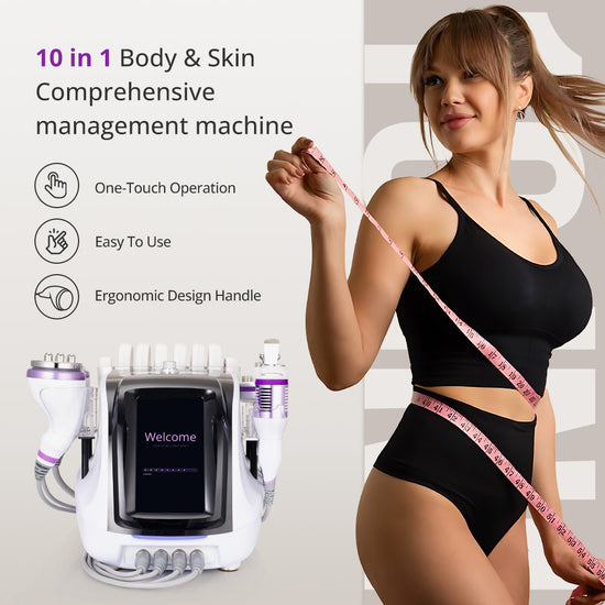 10In1 Ultrasonic Cavitation Slimming Radio Frequency Vacuum Photon Bio Microcurrent LipoLaser Shaping Machine