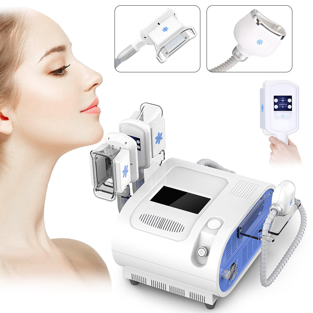3 Handles Freezing Fat Cool Sculpting Double Chin Removal Slimming Machine Salon