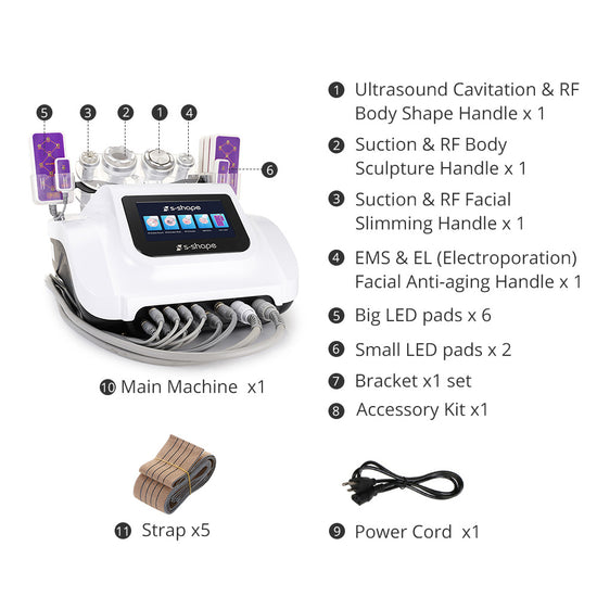 Aristorm 30K Body Massage Machine with Vacuum Suction Handle for Arms Belly Waist Legs Body Care Machine for Beauty Salon