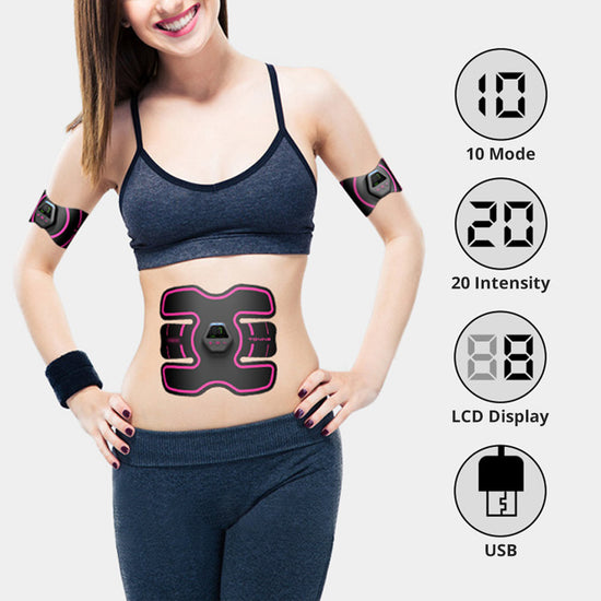 Electrical ABS Muscle Toning Stimulator Abdominal Exerciser Fat Burniing Unisex - Suerbeaty