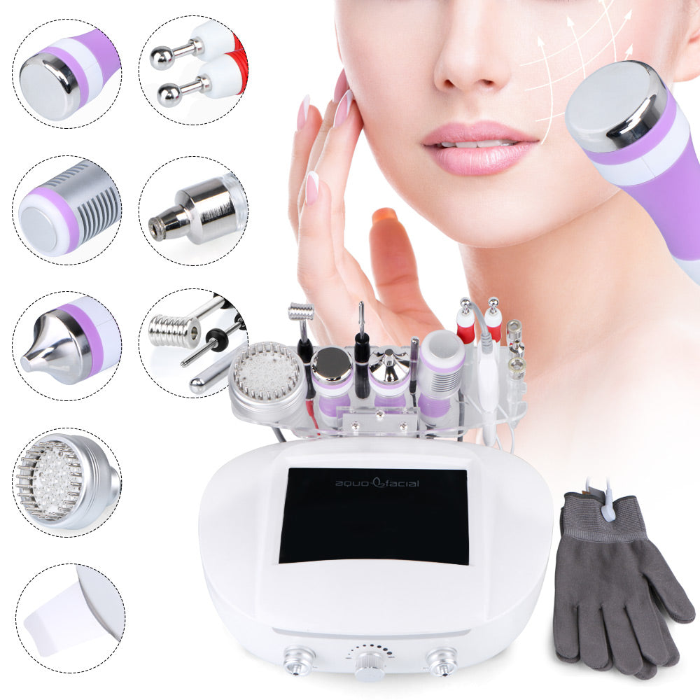 Load image into Gallery viewer, 9 In 1 Facial Machine 3MHZ Ultrasound Scrubber Dermabrasion Skin Care Beauty Spa - Suerbeaty
