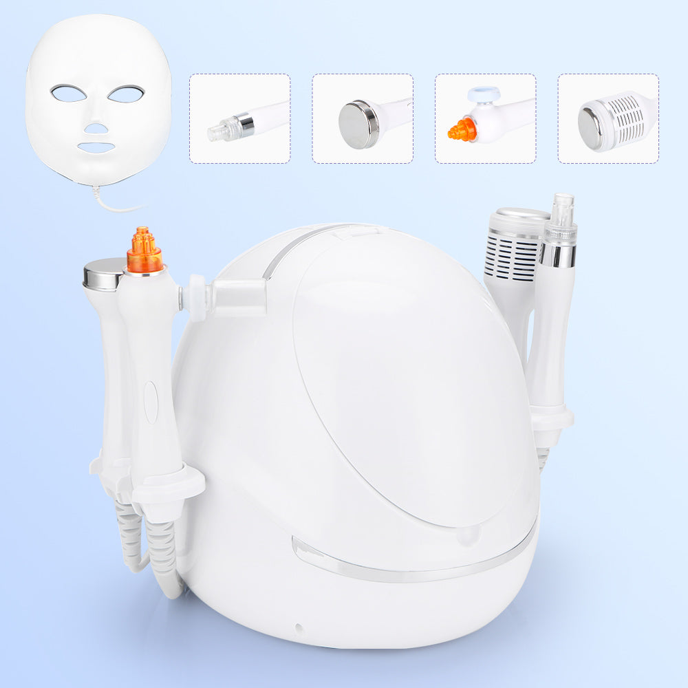 5 In1 Ultrasound Head Machine Skin Care Acne Removal Dermabrasion LED Mask - Suerbeaty