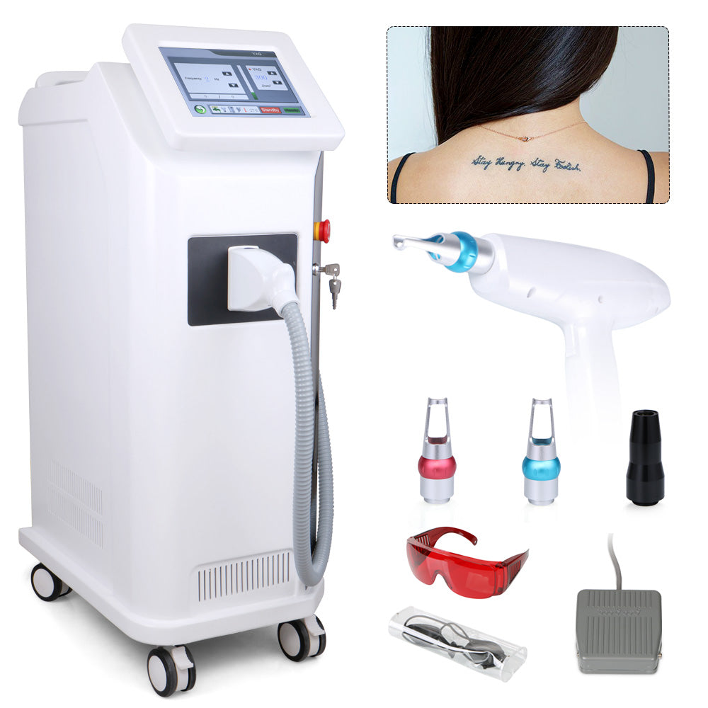 Q Switched Nd Yag Laser Tattoo Eyebrow Removal Machine With RED Target Light - Suerbeaty