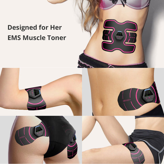 Electrical ABS Muscle Toning Stimulator Abdominal Exerciser Fat Burniing Unisex - Suerbeaty