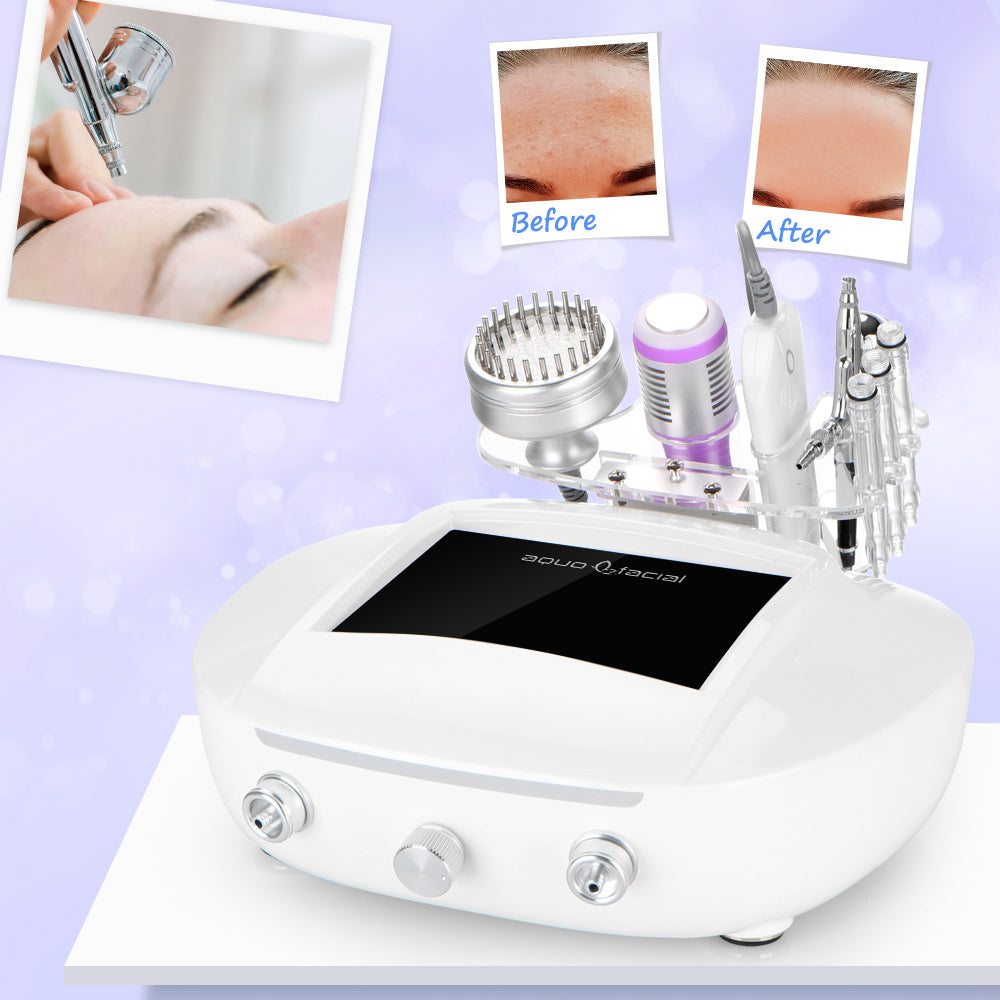 Beauty Salon 5 In 1 Ultrasonic Skin Scrubber Photon Microdermabrasion Sprayer Cooling Machine - Suerbeaty