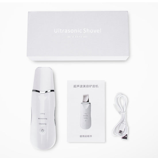 Load image into Gallery viewer, White Color USB Rechargeable Electric Sonic Skin Scrubber Handheld Device - Suerbeaty
