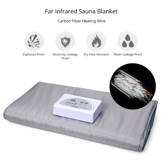 2 Zones Newest FIR Far Infrared Sauna Slimming Blanket Weight Loss - Suerbeaty