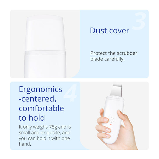 Handheld Ultrasonic Skin Scrubber Ion Device Lifting Tightening Cleaning - Suerbeaty