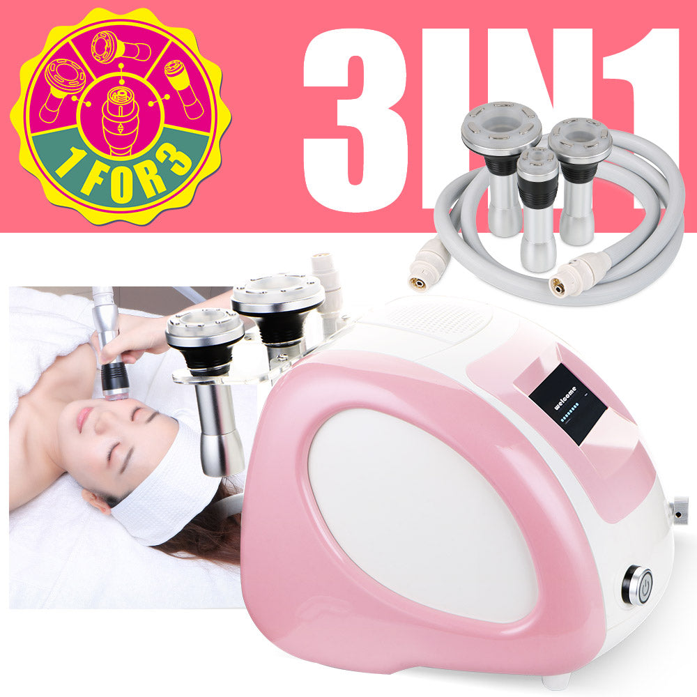 Load image into Gallery viewer, Pink 3in1 Vacuum Radio Frequency Photon Massage Machine Body Face RF Slimming - Suerbeaty
