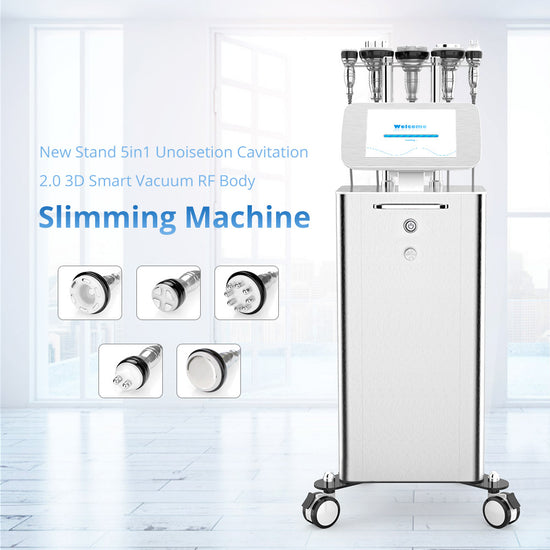 New Stand 5in1 Unoisetion Cavitation 2.0 3D Smart Vacuum RF Body Slimmin Machine - Suerbeaty