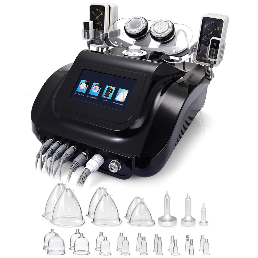 30K Cavitation Radio Frequency Vacuum Cupping Body Contouring Machine With 160MW Laser Lipo Machine