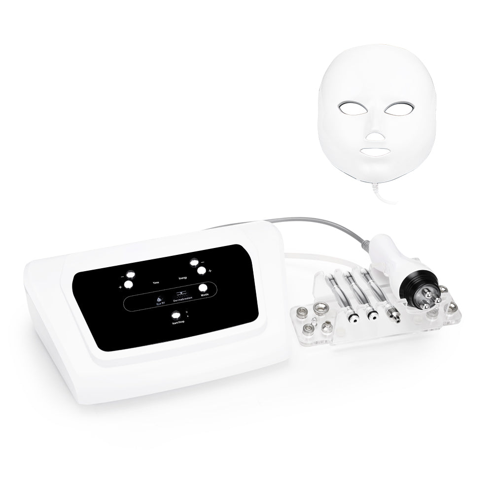 3 In 1 Microdermabrasion Photon LED Therapy Facial Mask RF Facial Beauty Machine - Suerbeaty