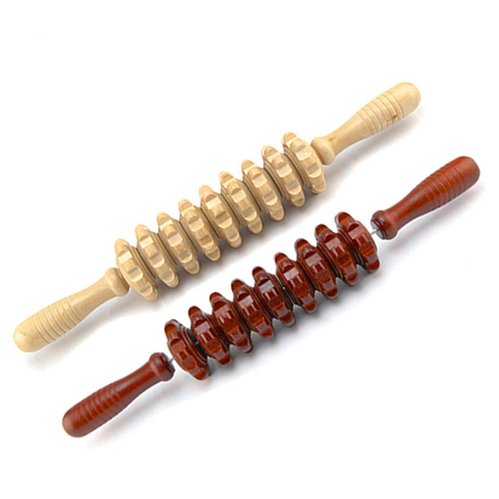 Load image into Gallery viewer, Wooden Roller Body Massager Wheels Fat Loss Tools - Suerbeaty
