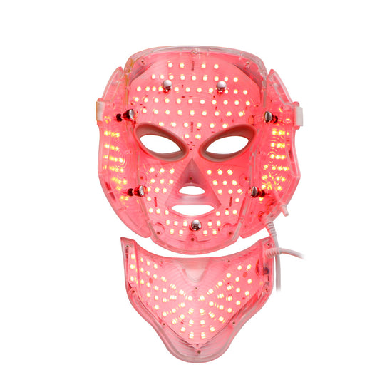 LED Photon Facial&Neck Mask Photodynamic Therapy PDT Skin Rejuvenation 7 Colors - Suerbeaty