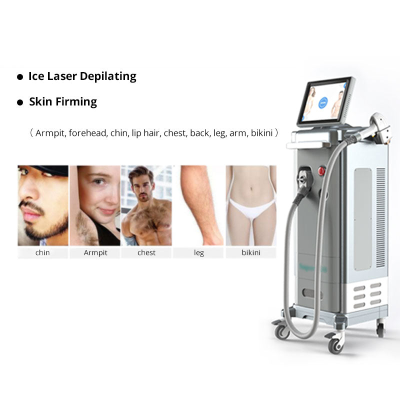 Pro 755/808/1064nm Diode Laser Painless Permanent Body Face Hair Removal Device - Suerbeaty