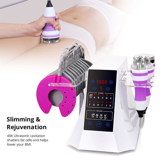 4 In1 Unoisetion Cavitation 40K RF Body Slimming EMS Muscle Training Shaping Machine - Suerbeaty
