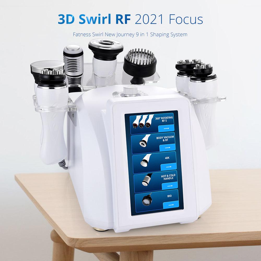 USA STOCK 8 in 1 360° Automatic Rotary 3D RF Spa Vacuum 40K Photon Micro Current Body Slimming Lifting Beauty Machine - Suerbeaty