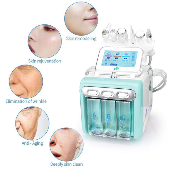US STOCK Pro 6 In1 Hydra Dermabrasion Microdermabrasion Hydro Peeling Facial Skin Machine - Suerbeaty